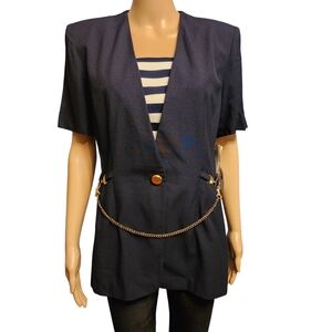 Vintage Short Sleeve Nautical Blazer Sz 6 NWT